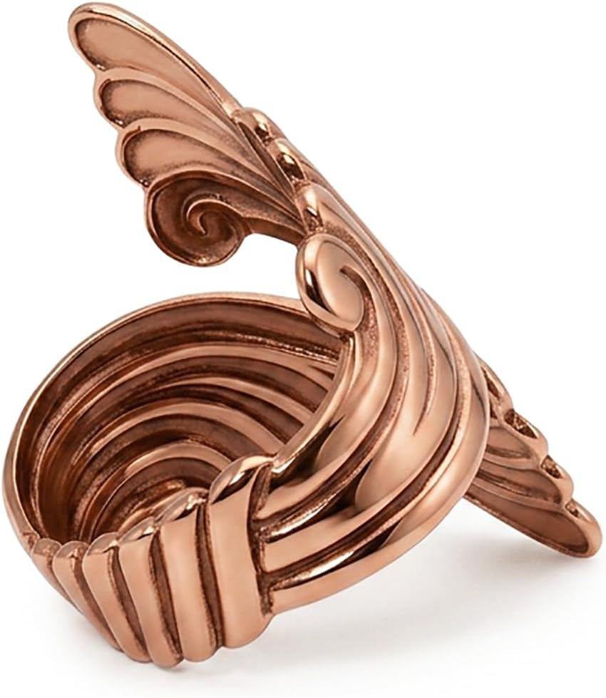 Copper Scroll Bypass Ring — Scroll Poetry | Adjustable
