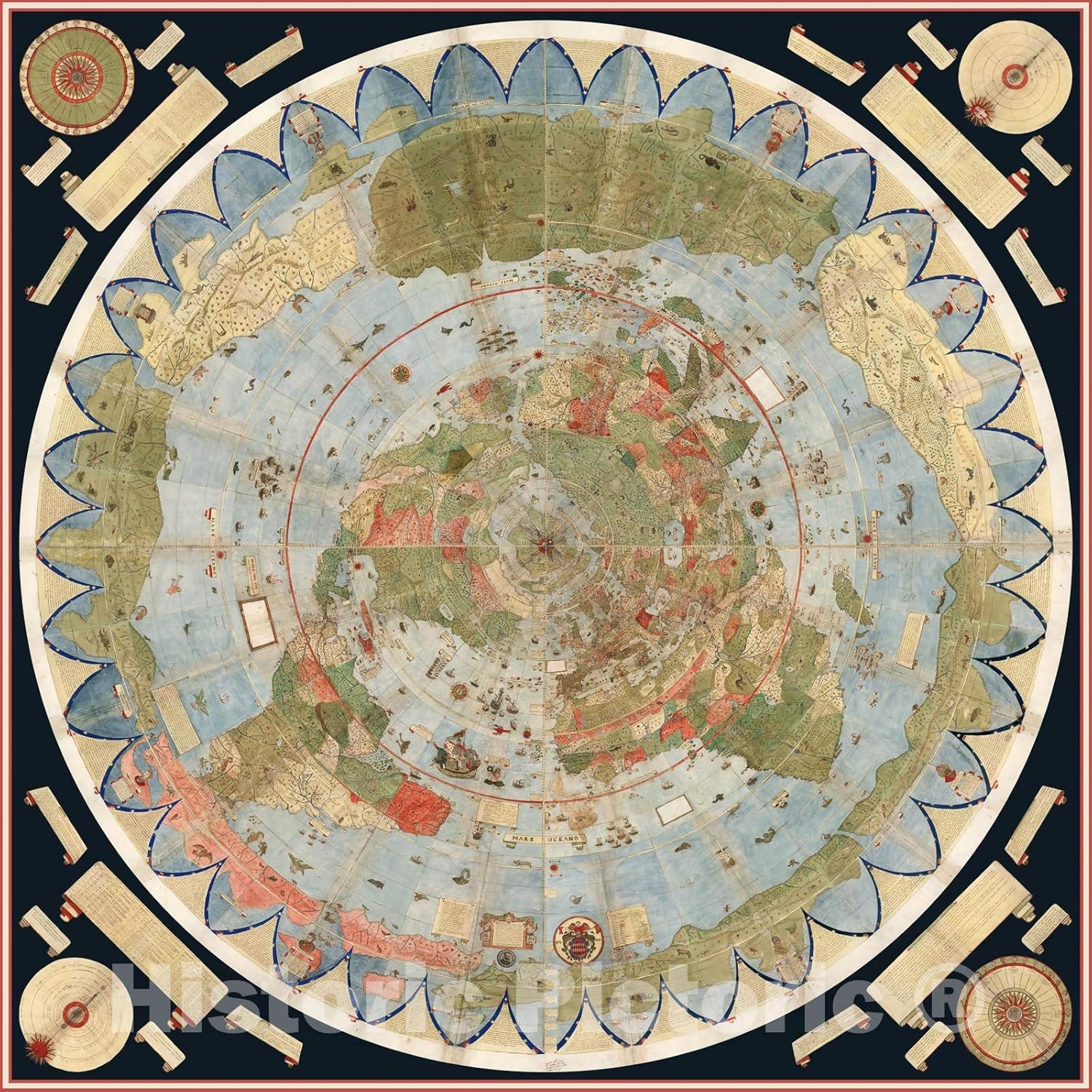 1587 Cornelius Map – Flat Earth North Pole