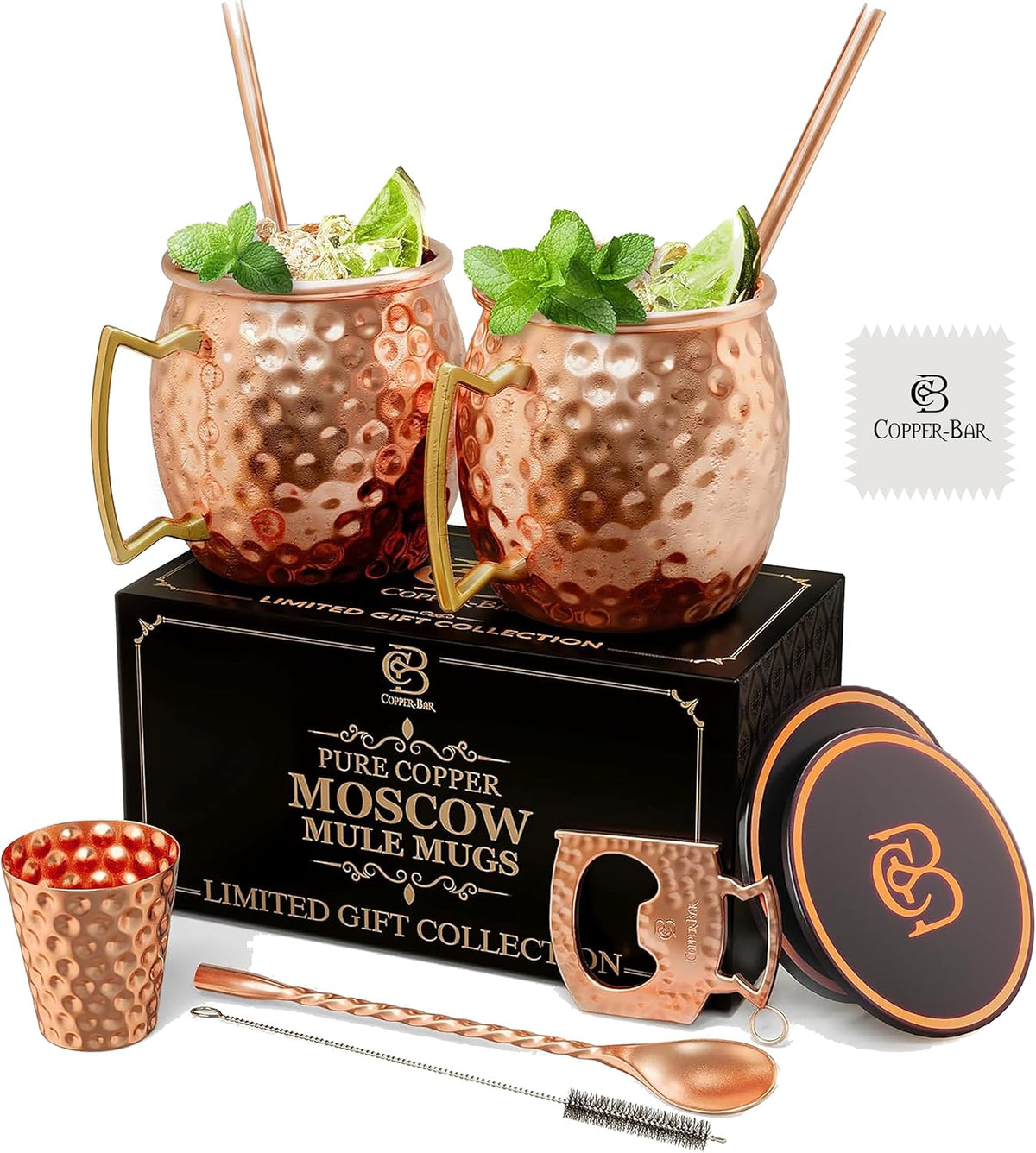 Copper Mug Gift Set — Gathered Warmth | 4 × 16 oz