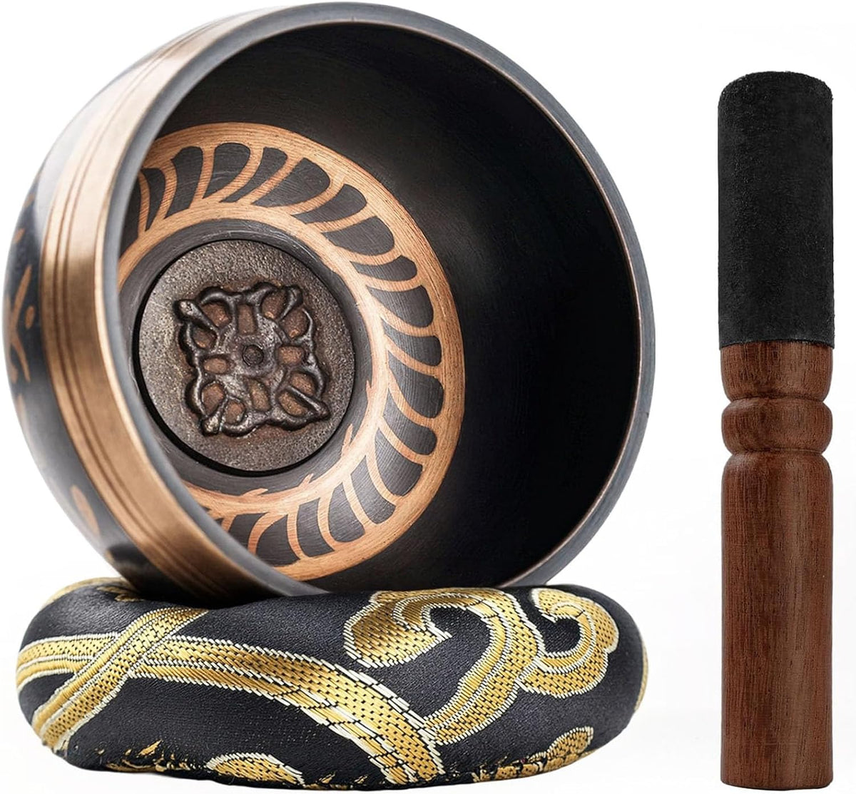 Tibetan Singing Bowl — Etched Echo | 3.3 Inch