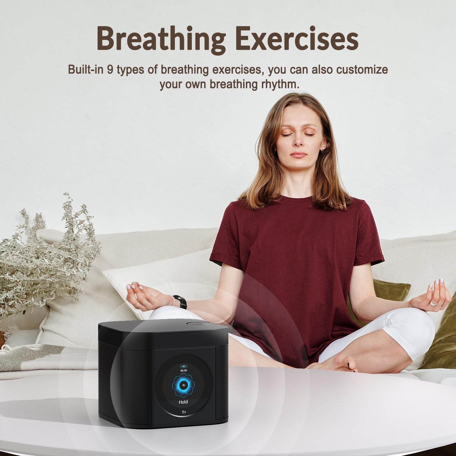 Singing Bowl & Sleep Sound Machine — 19 Tibetan Bowl Sounds with Breathing Trainer & Sleep Therapy
