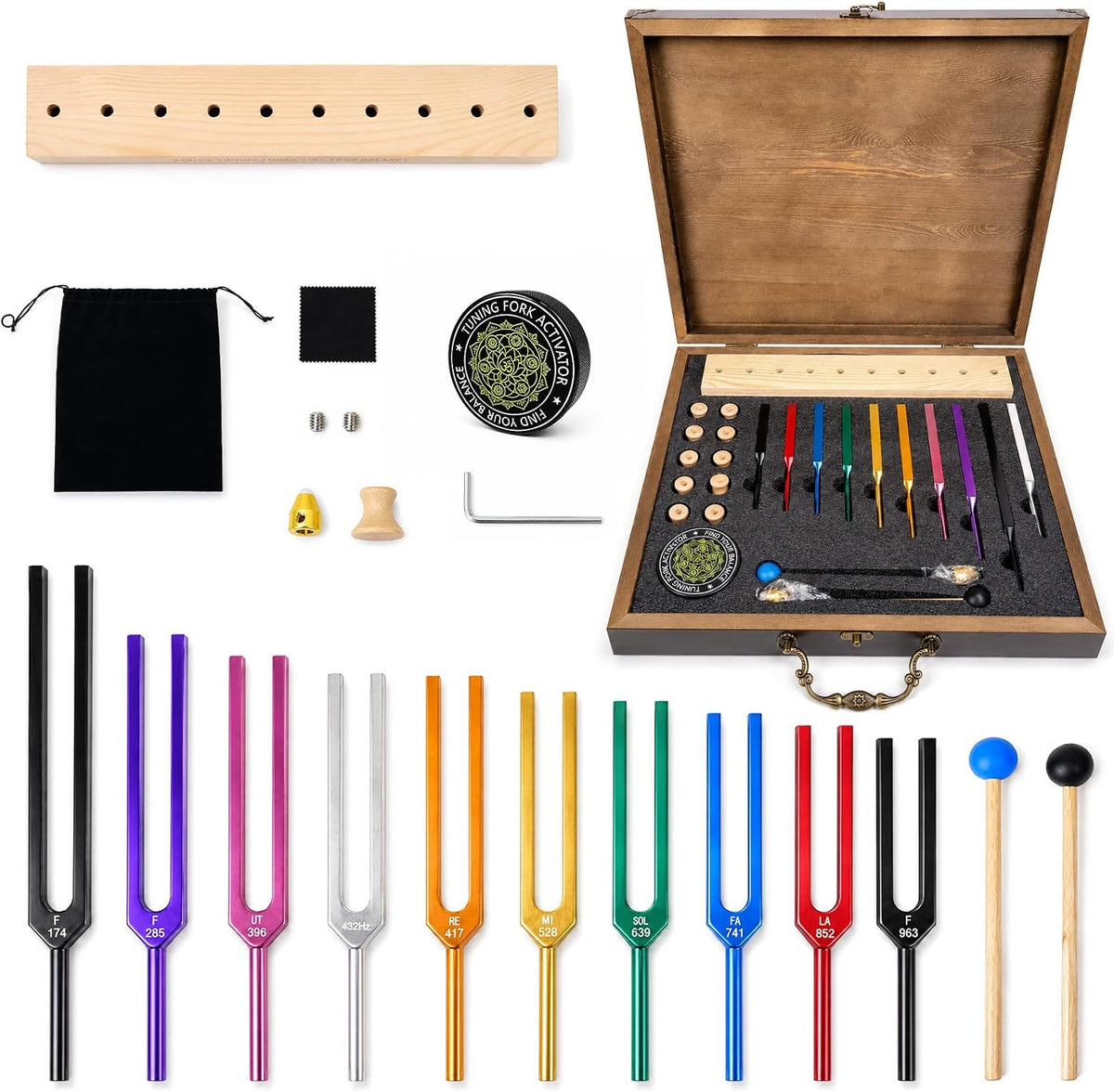 Solfeggio Tuning Fork Set — Spectrum of Sound | 10 Frequencies