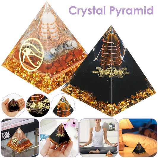 Crystal Reiki Energy Pyramid – Handmade for Balance, Healing & Spiritual Protection