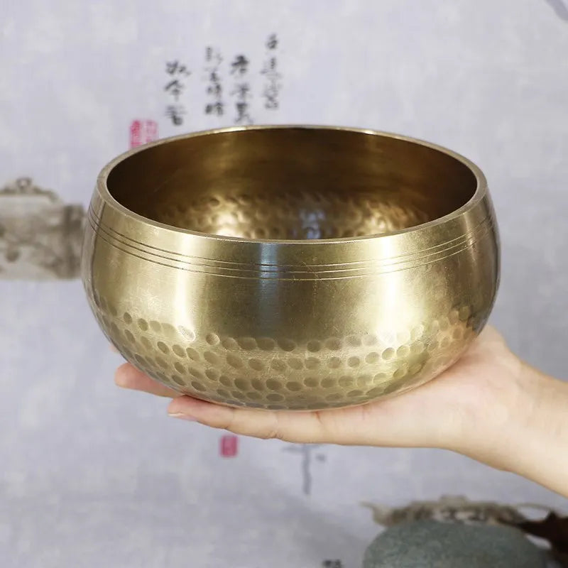 Handmade Nepalese Tibetan Singing Bowl - Copper Chime for Rituals and Music Therapy