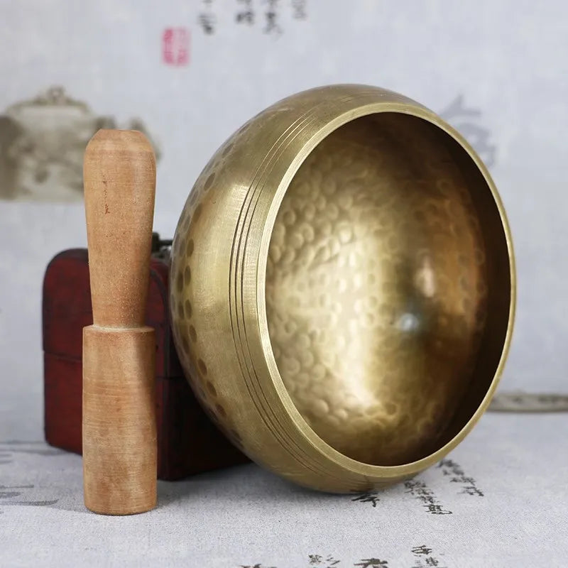 Handmade Nepalese Tibetan Singing Bowl - Copper Chime for Rituals and Music Therapy