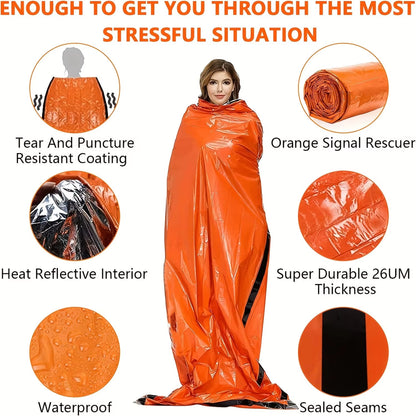 Emergency Survival Sleeping Bag — Waterproof Thermal Bivy Sack for Outdoor Rescue, Camping & Crisis Readiness