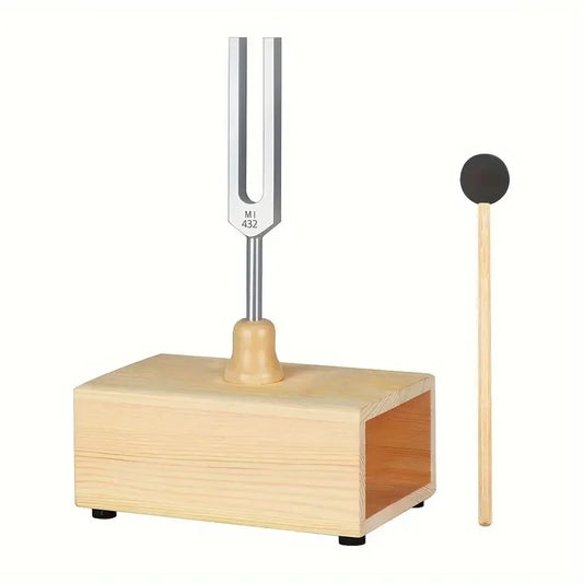 432Hz  Chakra Tuning Fork Set with Resonant Box and Mallet