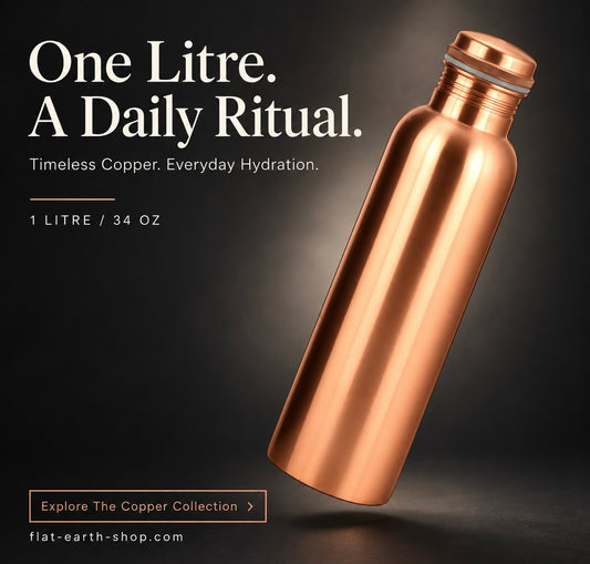 Copper Water Bottle — 34oz Plain Design