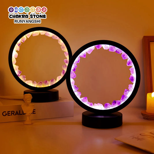 Amethyst LED Lamp — Decorative Crystal Light — product image 2