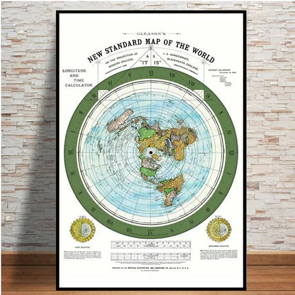 Gleason World Map — Unframed Canvas Poster