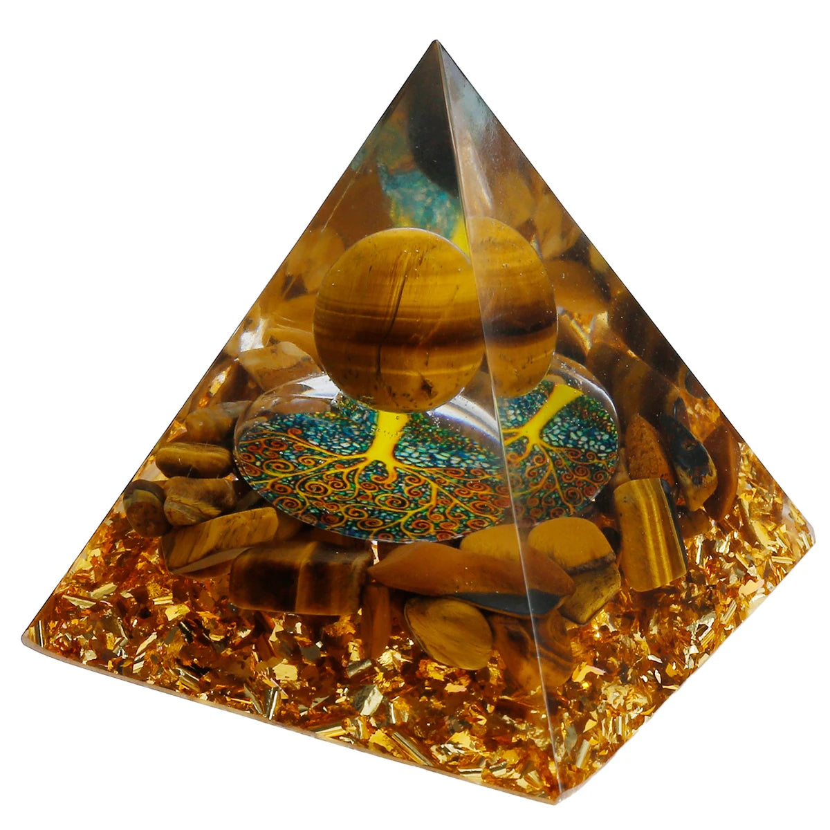 3D Crystal Reiki Energy Pyramid – Handmade for Balance, Healing & Spiritual Protection