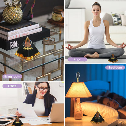 3D Crystal Reiki Energy Pyramid – Handmade for Balance, Healing & Spiritual Protection