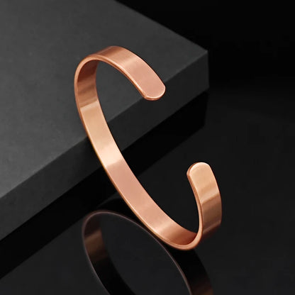 Pure Copper Bracelet & Ring Set – Magnetic Healing Cuff