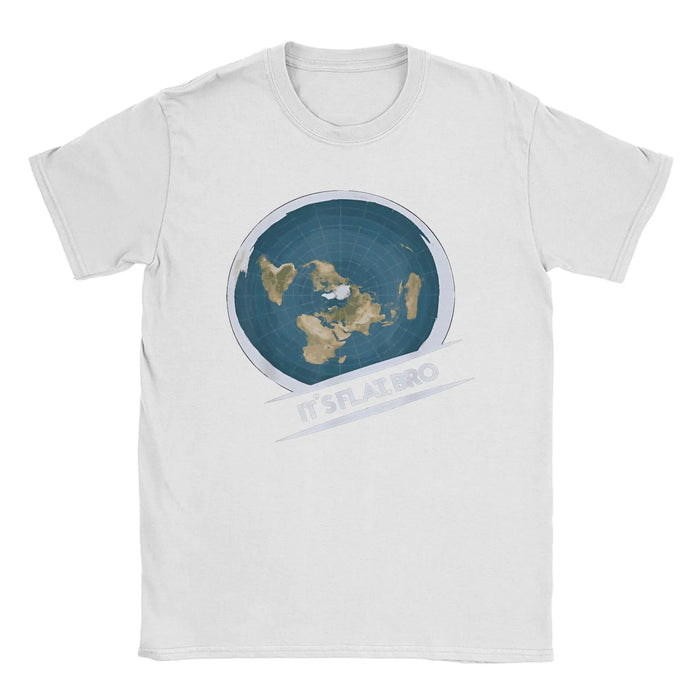 "It’s Flat, Bro" Tee – 100% Cotton Statement Shirt for Truth Seekers
