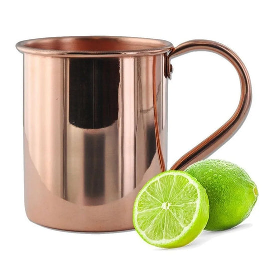 16oz Handcrafted Pure Copper Mug – Brushed Finish for Moscow Mules, Cocktails, Coffee & More