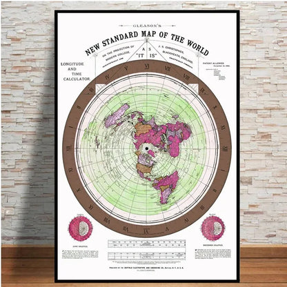 Gleason World Map — Unframed Canvas Poster
