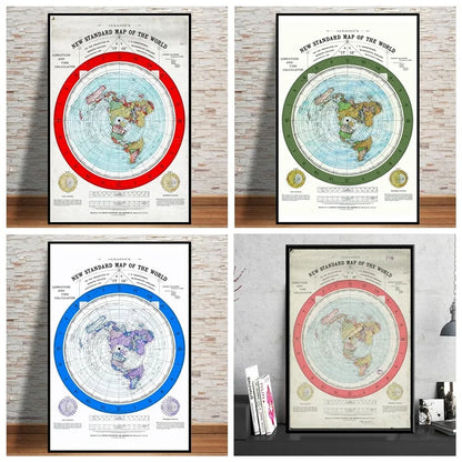 Gleason World Map — Unframed Canvas Poster