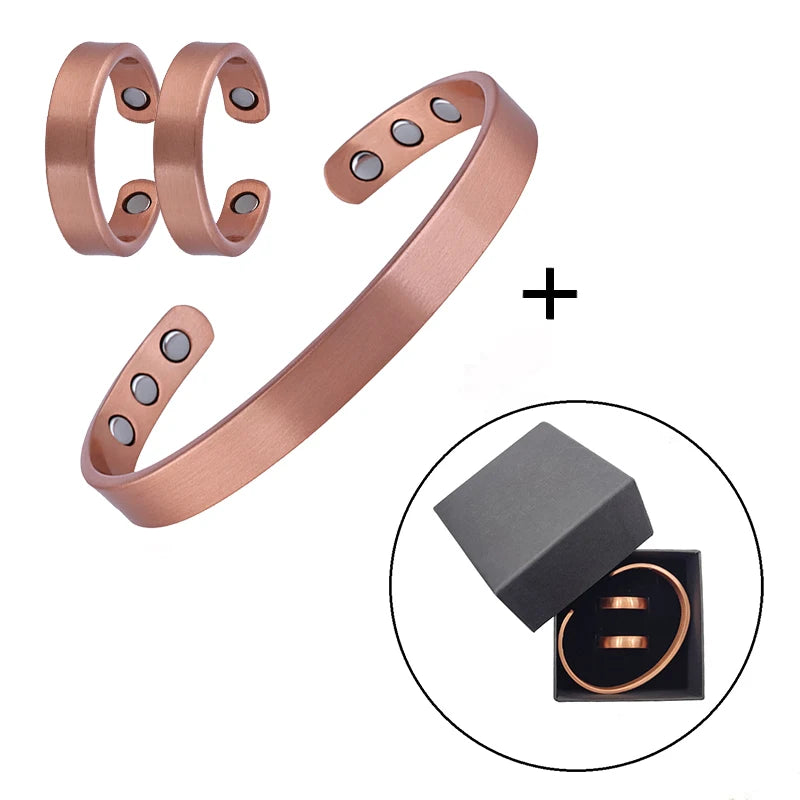 Pure Copper Magnetic Healing Bracelets & Rings – Ancient Energy Tools for Balance & Vitality