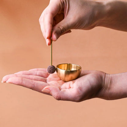 Portable Mini Singing Bowl for Meditation, Heart Chakra Healing & Aromatherapy Relaxation