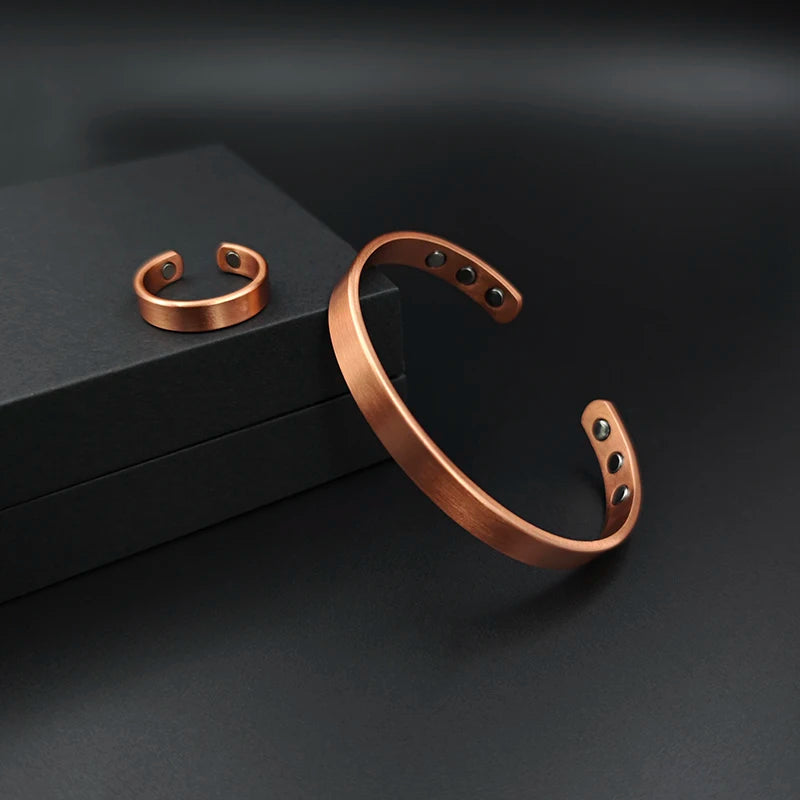 Pure Copper Magnetic Healing Bracelets & Rings – Ancient Energy Tools for Balance & Vitality
