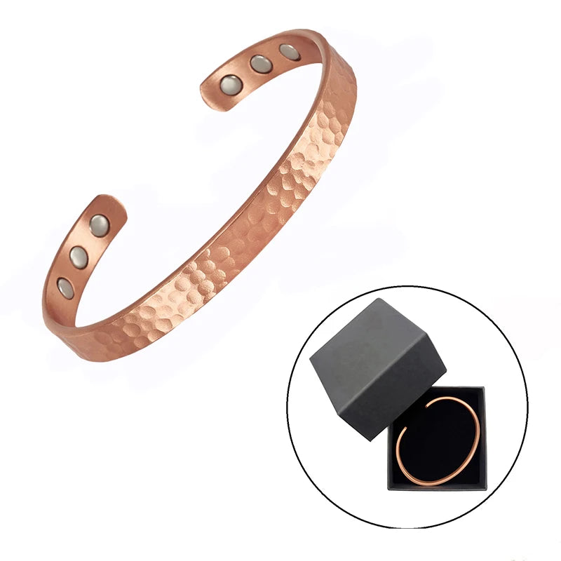Pure Copper Magnetic Bracelet with High-Strength Gauss Magnets