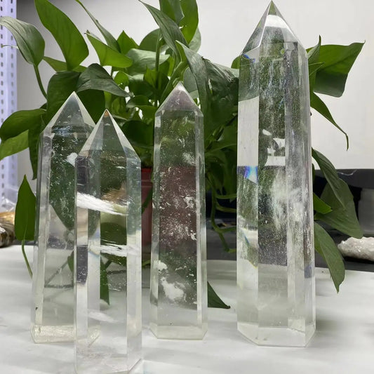Big Clear Quartz Melting Stone Obelisk – Radiant Energy for Home & Healing