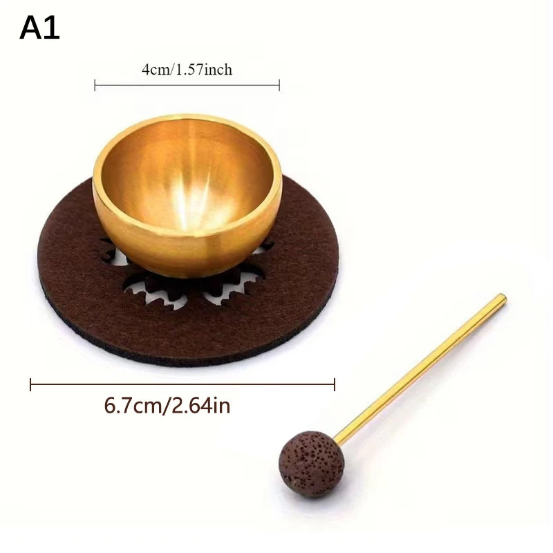 Portable Mini Singing Bowl for Meditation, Heart Chakra Healing & Aromatherapy Relaxation