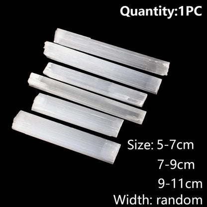 Natural Selenite Wand – Raw White Gypsum Crystal Stick for Energy Healing, Cleansing & Chakra Work