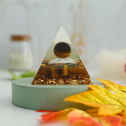 3D Crystal Reiki Energy Pyramid – Handmade for Balance, Healing & Spiritual Protection