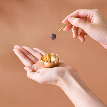 Portable Mini Singing Bowl for Meditation, Heart Chakra Healing & Aromatherapy Relaxation