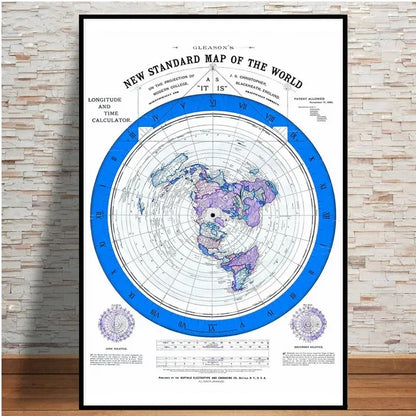Gleason World Map — Unframed Canvas Poster