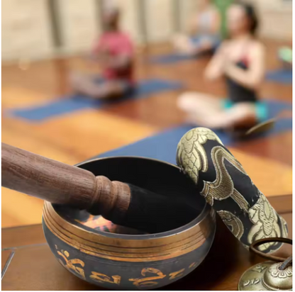 Handmade Lotus Singing Bowl Set – For Meditation & Chakra Healing