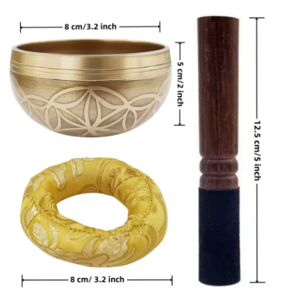 Tibetan Singing Bowl Set Flower of Life