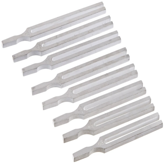 8-Piece Tuning Fork Set – Frequencies 256Hz to 512Hz