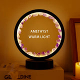 Amethyst LED Lamp — Decorative Crystal Light — product image 1