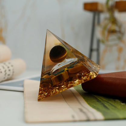 3D Crystal Reiki Energy Pyramid – Handmade for Balance, Healing & Spiritual Protection