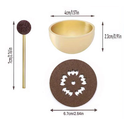 Portable Mini Singing Bowl for Meditation, Heart Chakra Healing & Aromatherapy Relaxation