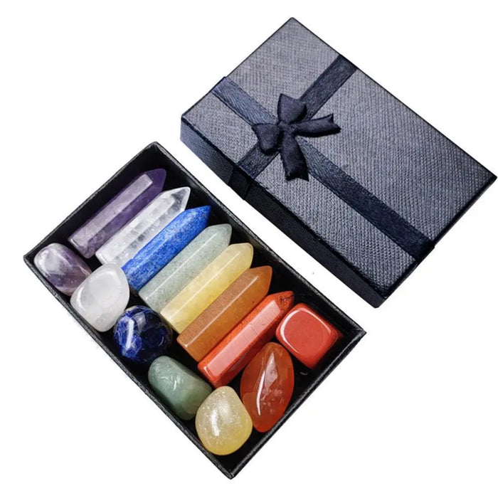 Seven Chakra Hexagonal Crystal Set