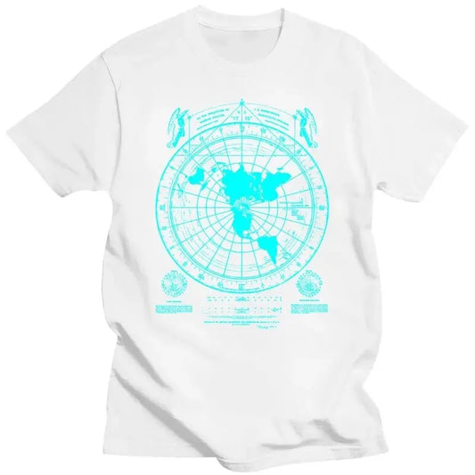 Flat Earth Map T-Shirt – Gleason's 1892 Vintage Earth Design Tee