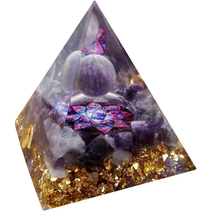 3D Crystal Reiki Energy Pyramid – Handmade for Balance, Healing & Spiritual Protection