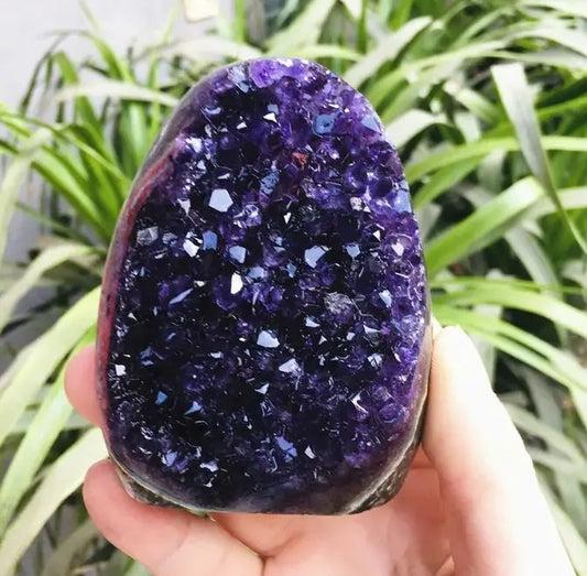 Amethyst Crystal Geode Cluster – Raw Natural Stone from Uruguay | Spiritual Healing & Home Energy Decor