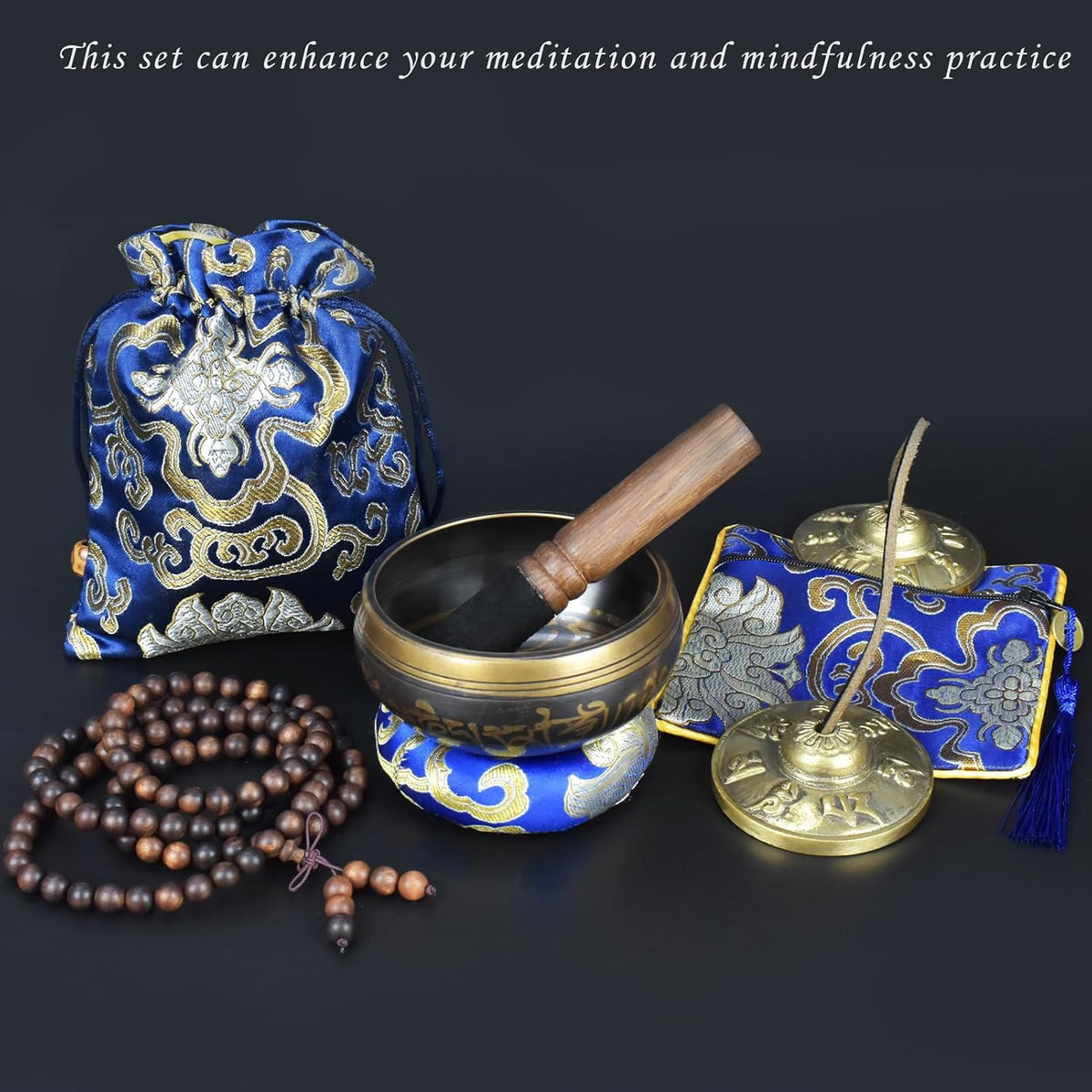 Singing Bowl & Tingsha Set — Ritual Harmony | 7 Pieces