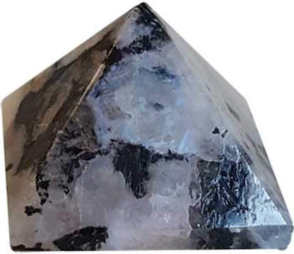 2-Inch Rainbow Moonstone Pyramid – Perfect for Pisces & Crown Chakra Alignment