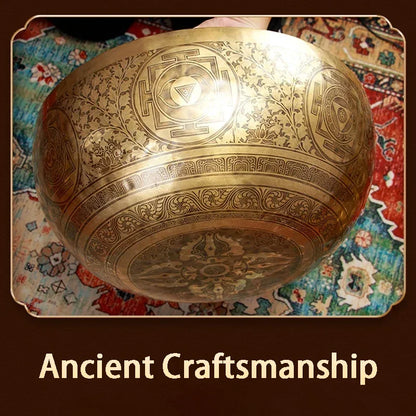 Sacred Foot Singing Bowl — Nepalese Handmade Brass Sound Vessel for Grounded Healing & Deep Vibrational Therapy