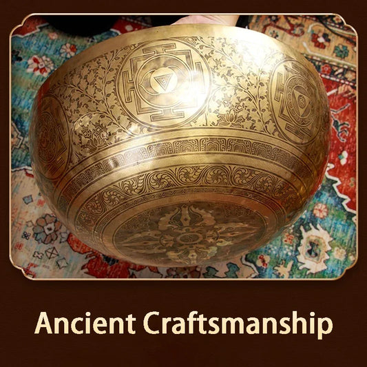 Sacred Foot Singing Bowl — Nepalese Handmade Brass Sound Vessel for Grounded Healing & Deep Vibrational Therapy