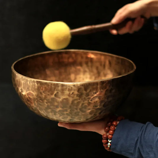 Nepalese Buddha Singing Bowl — Large Handmade Sound Healing Instrument for Deep Meditation, Chakra Balancing & Energy Work