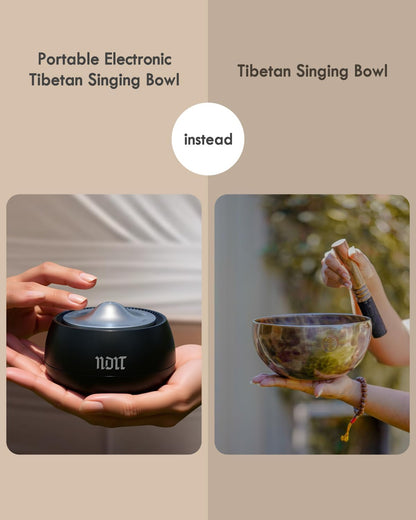 Portable Electronic Tibetan Singing Bowl — 8 Healing Frequencies (396–963Hz)