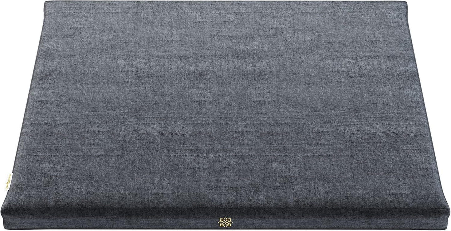 Mindful & Modern Zabuton Meditation Mat — Cotton-Filled Floor Cushion