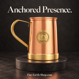 anchored presence copper drinkware in a dark studio scene