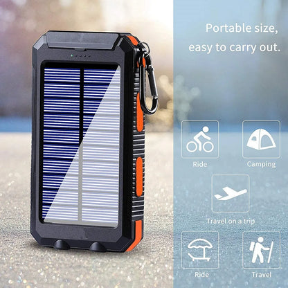 Solar Power Bank 80,000mAh – Ultra-High Capacity Portable Charger with LED Flashlight & Solar Charging